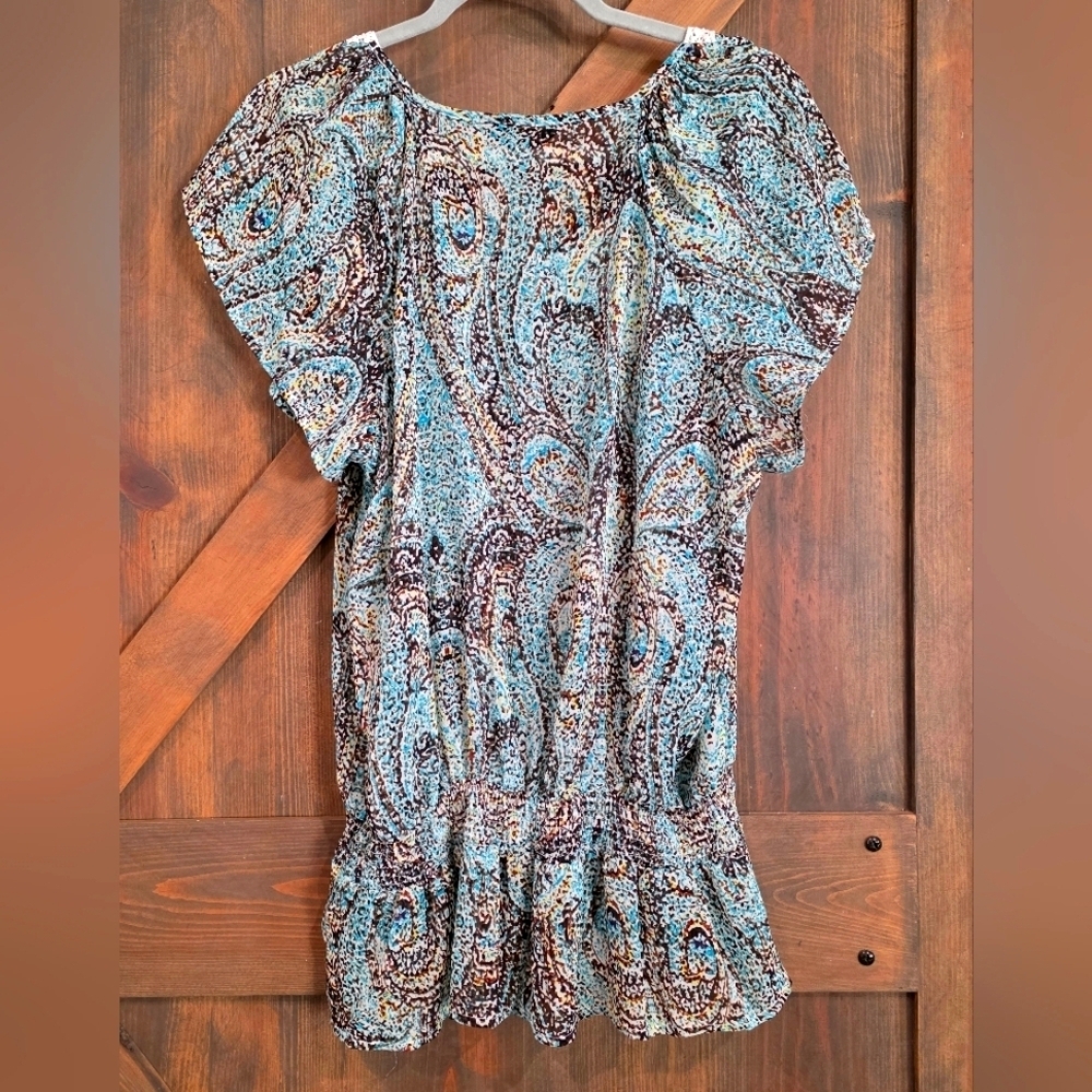 Wrangler Rock 47 Semi Sheer Blouse Size XXL - Picture 3 of 4